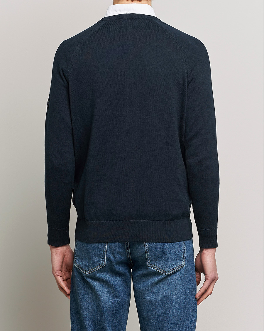 Herre | Gensere | Barbour International | Cotton Crew Knit Navy