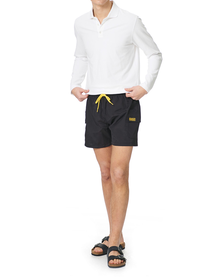 Herre | Badeshorts | Barbour International | Cargo Swimshorts Black