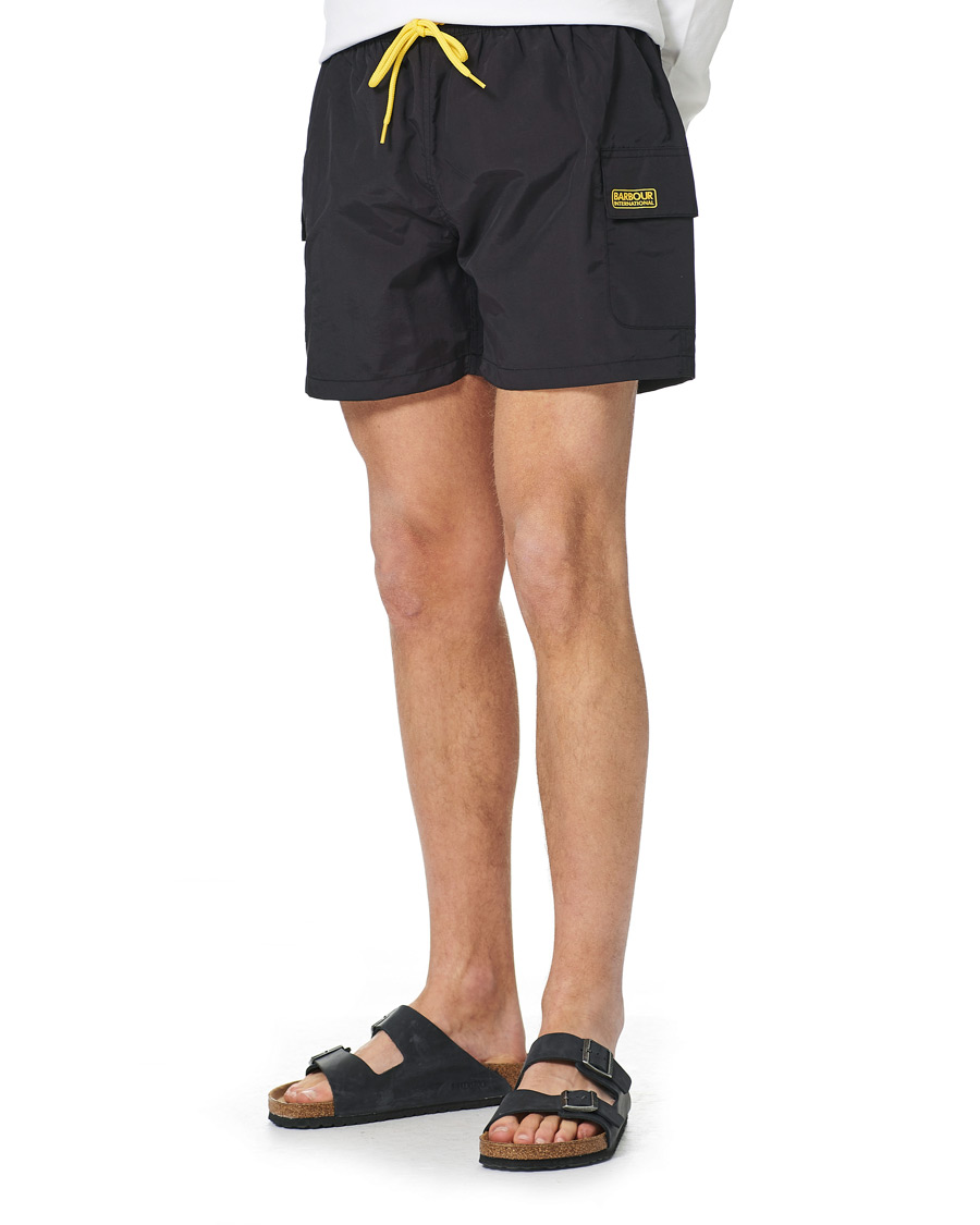 Herre | Badeshorts | Barbour International | Cargo Swimshorts Black