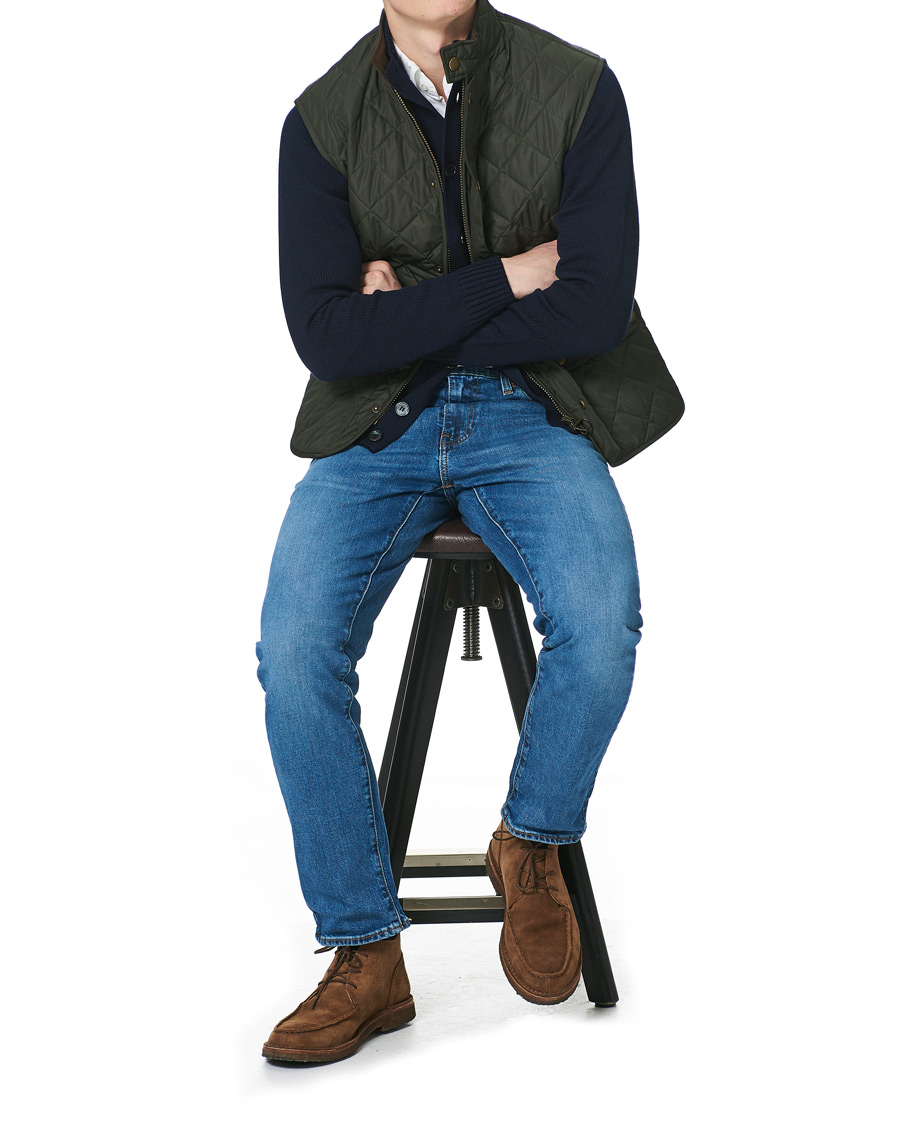 Herre | Vester | Barbour Lifestyle | Lowerdale Quilted Gilet Navy L Sage Green