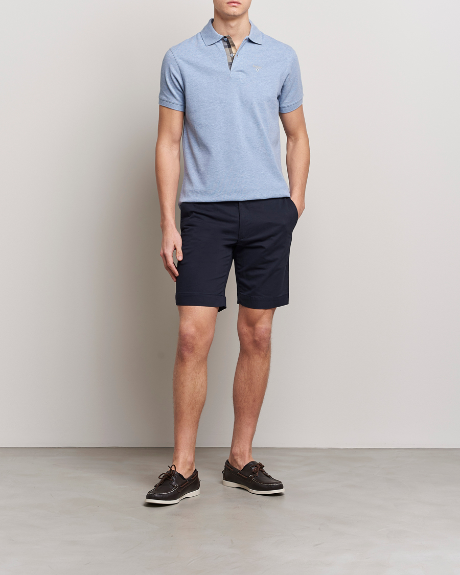 Herre | Pikéer | Barbour Lifestyle | Tartan Pique Polo Sky Marl