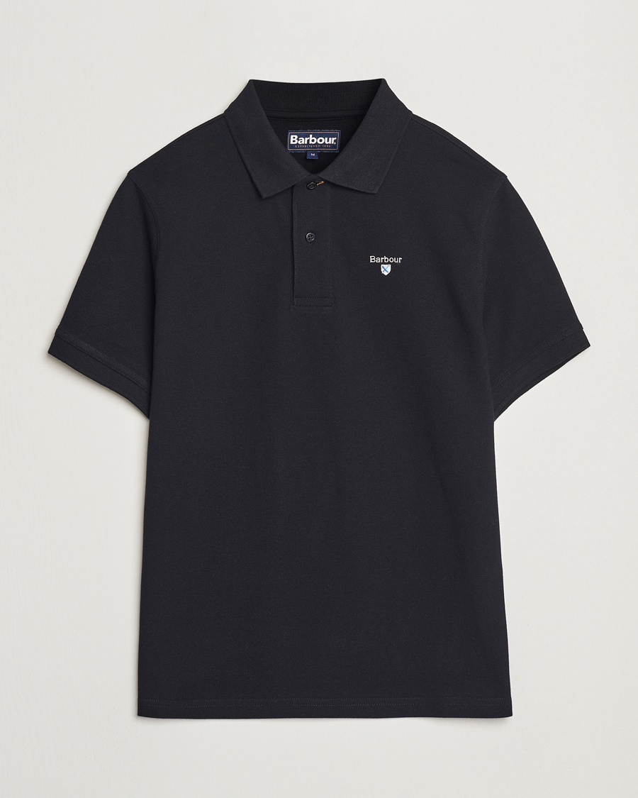 Herre | Pikéer | Barbour Lifestyle | Sports Polo Black
