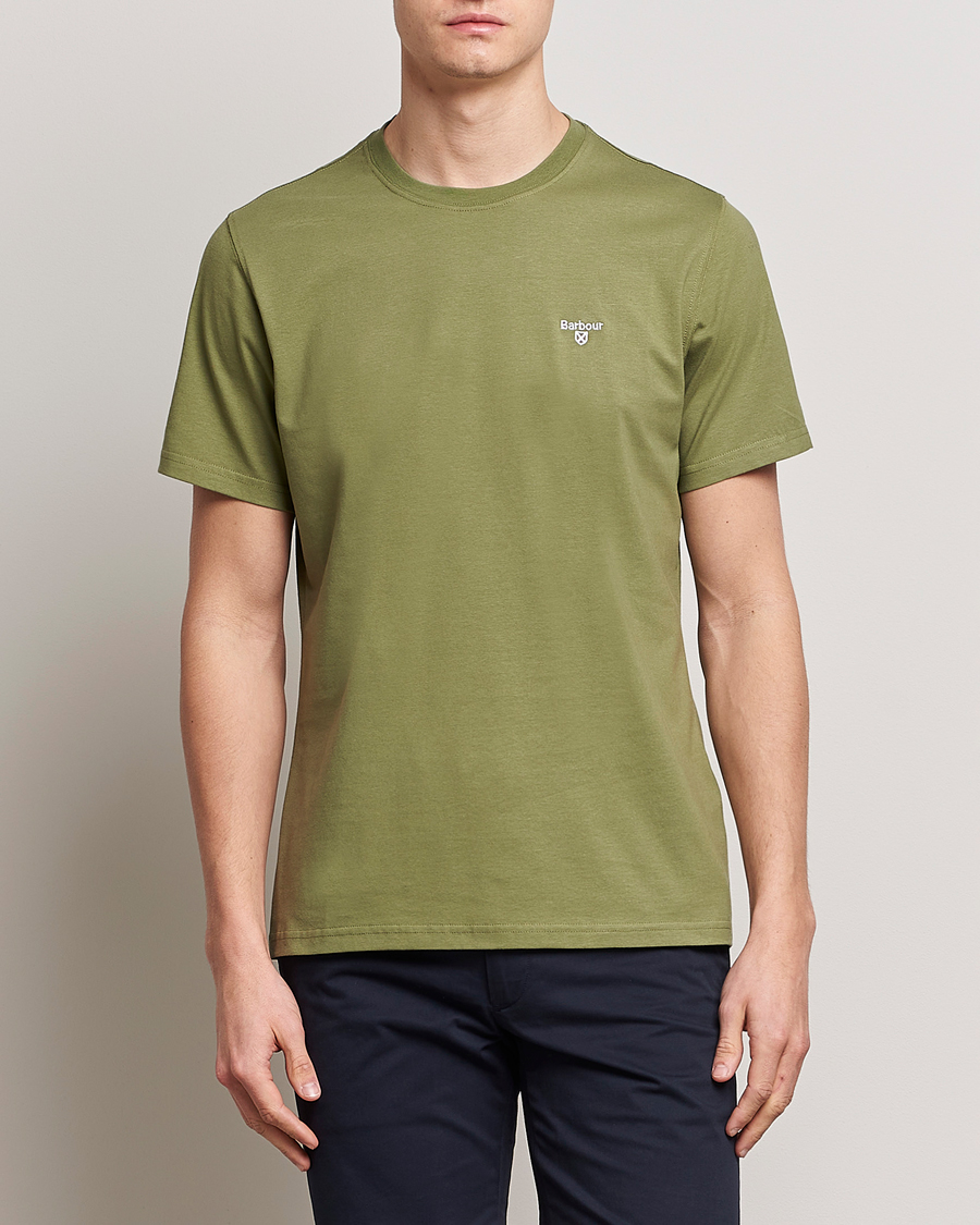 Herre |  | Barbour Lifestyle | Sports Crew Neck T-Shirt Burnt Olive