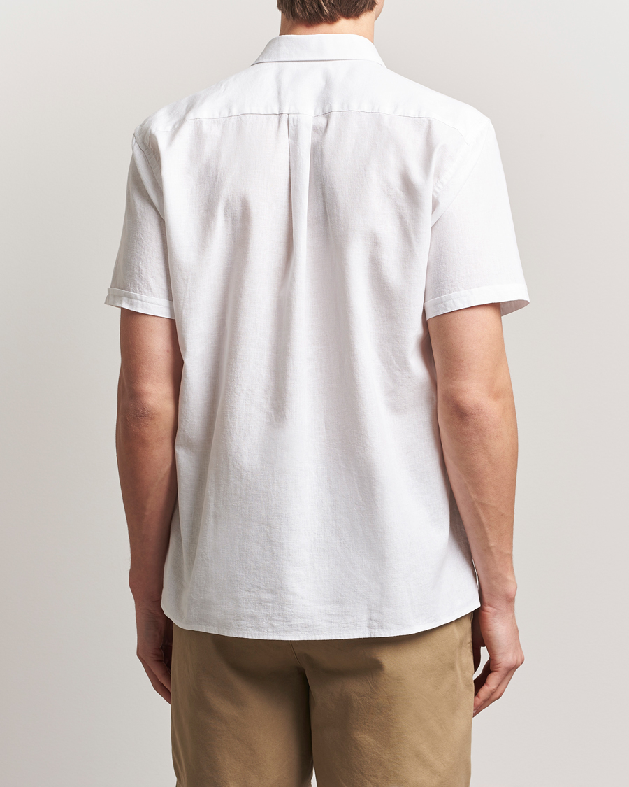 Herre | Skjorter | Barbour Lifestyle | Nelson Short Sleeve Linen/Cotton Shirt White