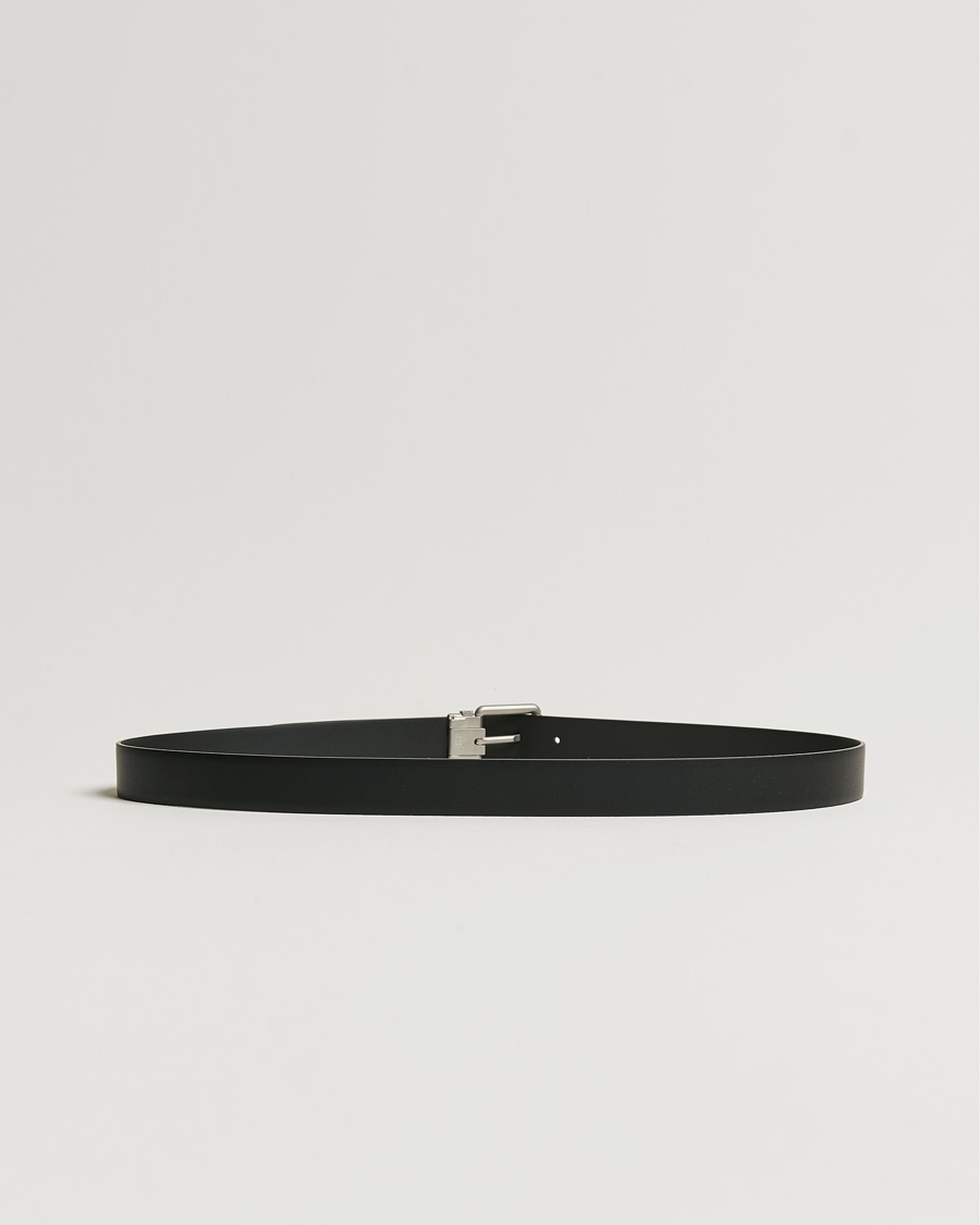 Herr | Bälten | Montblanc | Rounded Square Palladium Pin Buckle 30mm Belt Black