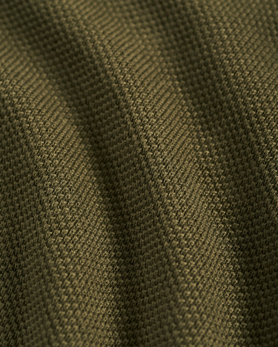 Herre | Gensere | GANT | Cotton Pique Crew Neck Sweater Racing Green