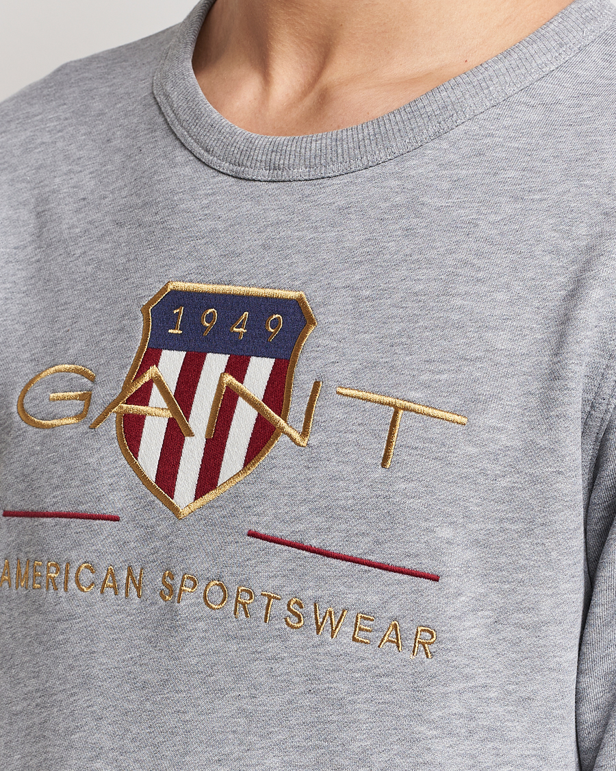 Herre | Gensere | GANT | Archive Shield Crew Neck Sweatershirt Grey Melange