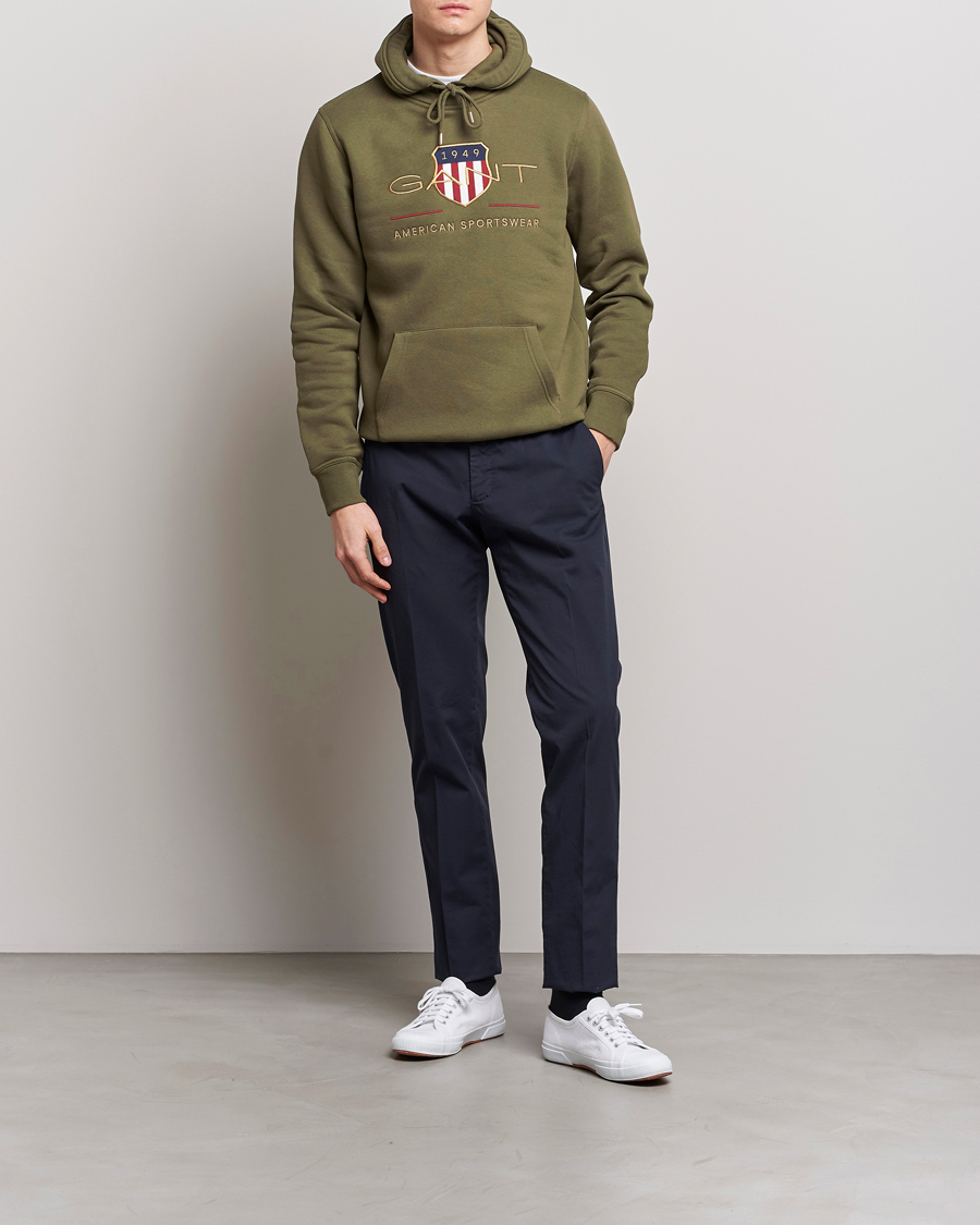 Herre | Gensere | GANT | Archive Shield Hoodie Racing Green