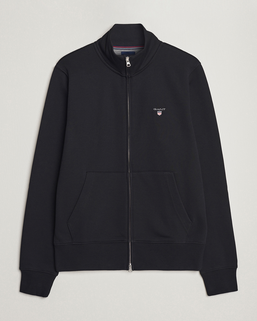 Herre | Gensere | GANT | Original Shield Logo Full-Zip Sweater Black