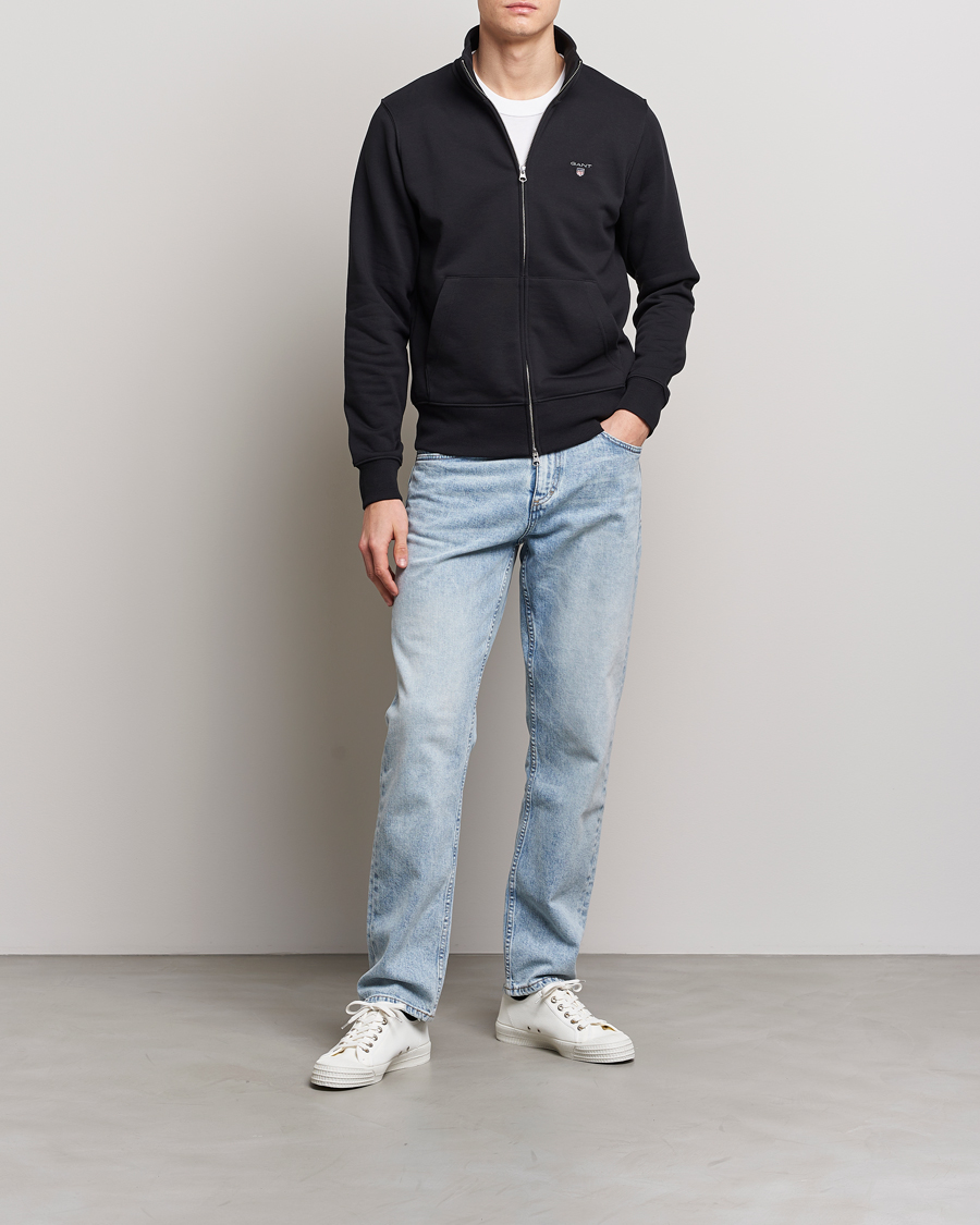Herre | Gensere | GANT | Original Shield Logo Full-Zip Sweater Black
