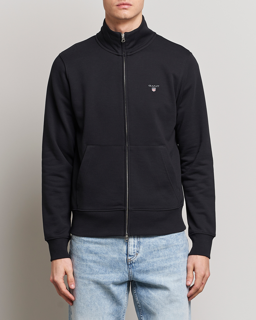Herre | Gensere | GANT | Original Shield Logo Full-Zip Sweater Black