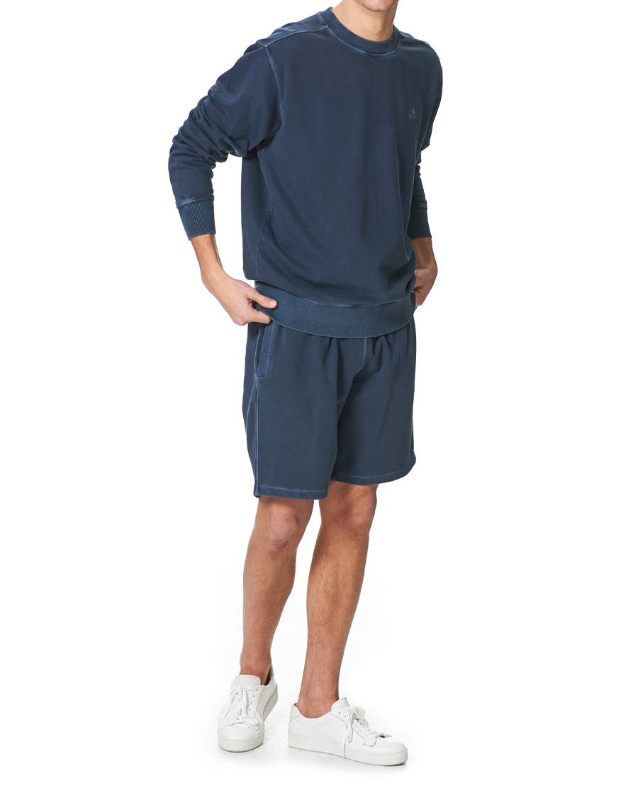 Herre | Gensere | GANT | Sunbleached Crew Neck Sweatshirts Evening Blue