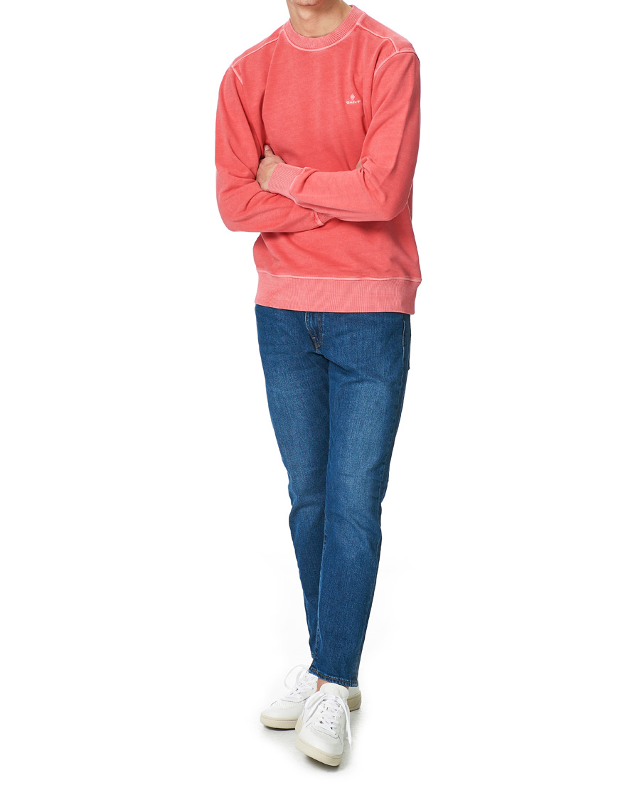 Herre | Gensere | GANT | Sunbleached Crew Neck Sweatshirts Watermelon Pink