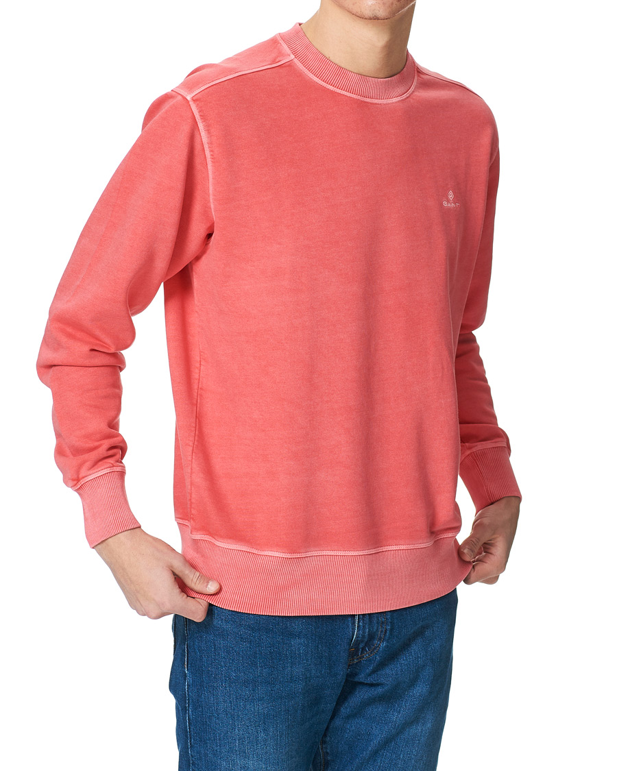 Herre | Gensere | GANT | Sunbleached Crew Neck Sweatshirts Watermelon Pink