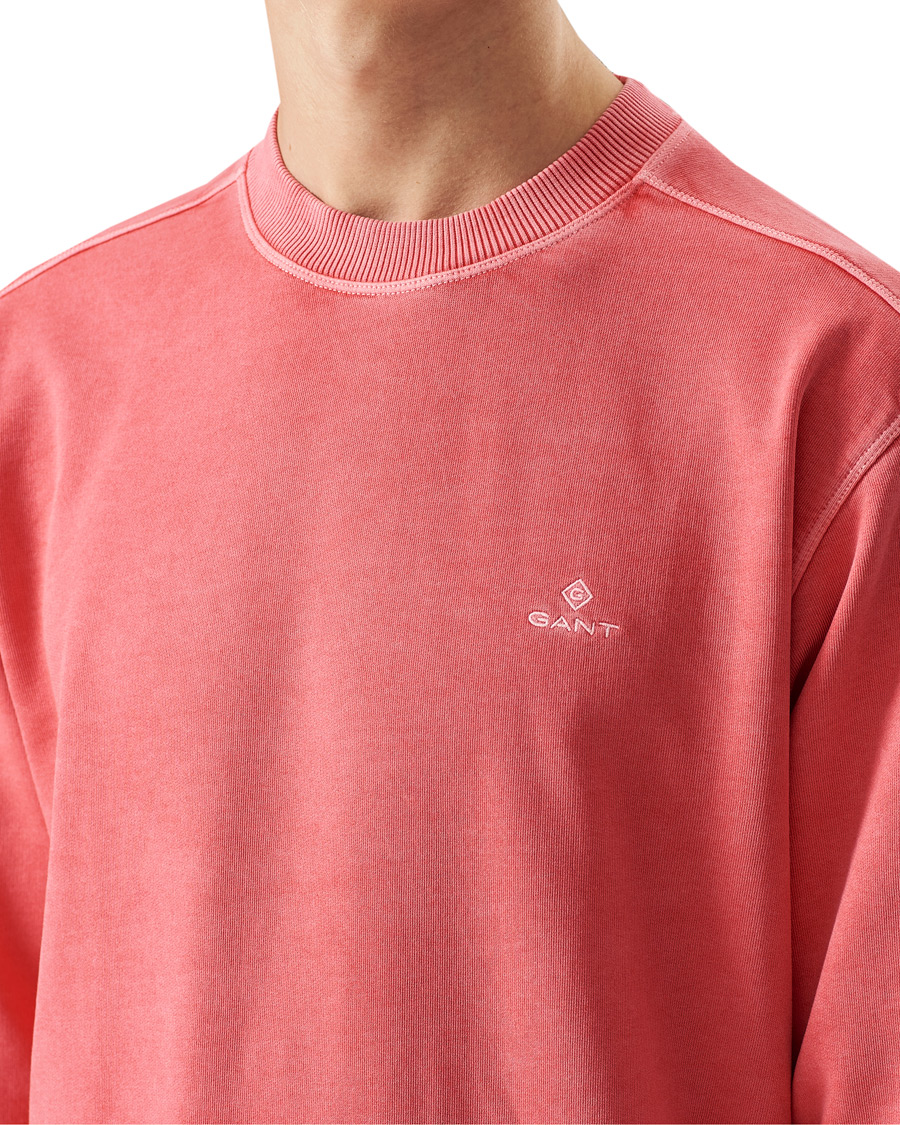 Herre | Gensere | GANT | Sunbleached Crew Neck Sweatshirts Watermelon Pink