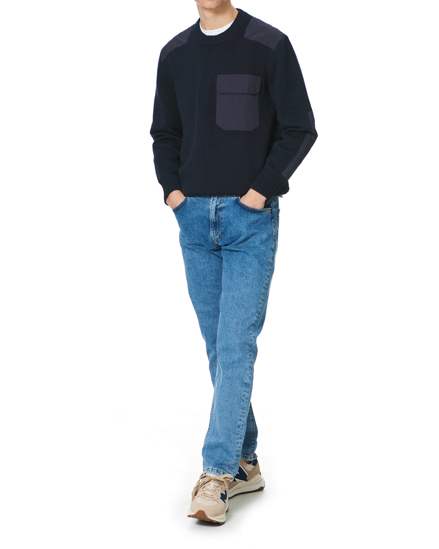 Herre | Gensere | GANT | Rough Weather Crew Neck Sweater Evening Blue