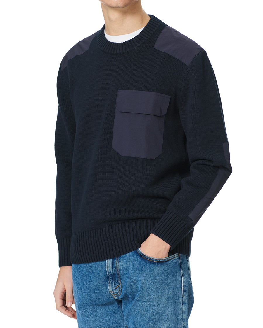 Herre | Gensere | GANT | Rough Weather Crew Neck Sweater Evening Blue