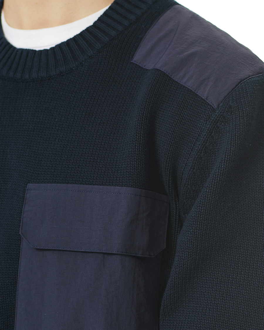 Herre | Gensere | GANT | Rough Weather Crew Neck Sweater Evening Blue