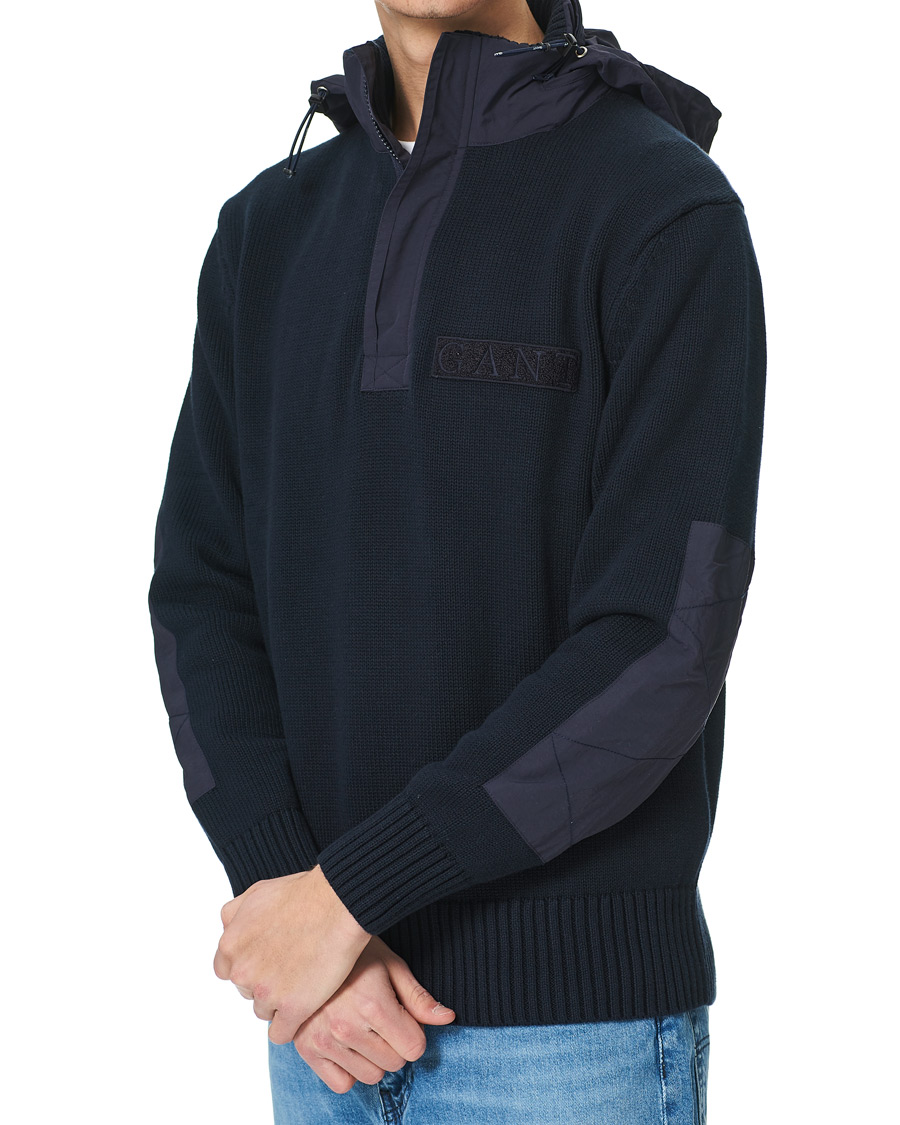 Herre | Gensere | GANT | Rough Weather Half-Zip Sweater Evening Blue
