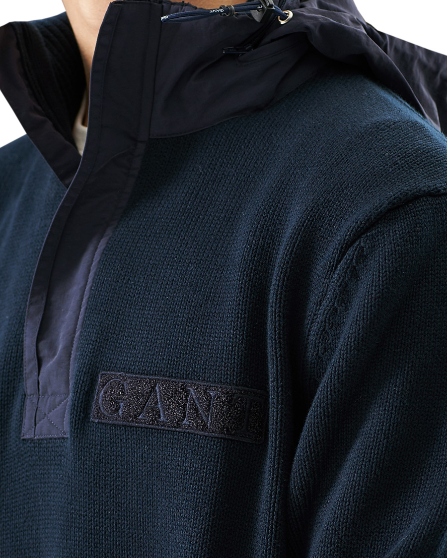 Herre | Gensere | GANT | Rough Weather Half-Zip Sweater Evening Blue