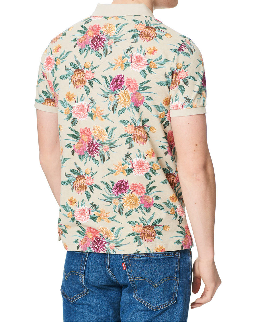 Herre | Pikéer | GANT | Dalia Printed Flower Polo Plaza Taupe