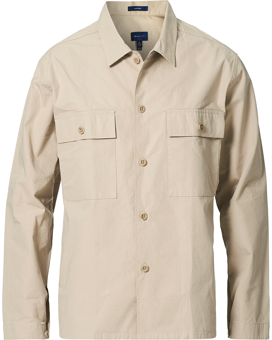 Herre | Skjorter | GANT | Ripstop Overshirt Plaza Taupe