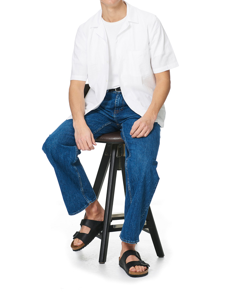 Herre | Skjorter | Samsøe Samsøe | Samsøe & Samsøe Oscar Seersucker Short Sleeve Shirt White