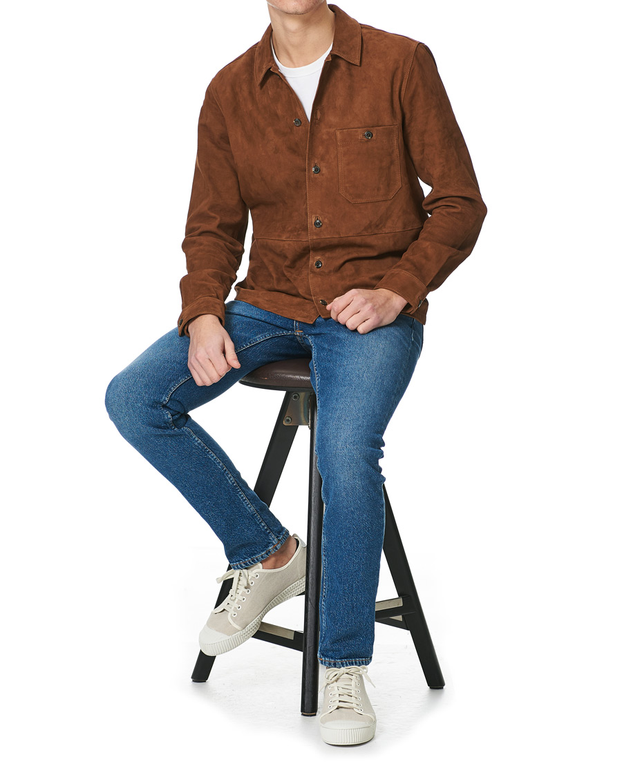 Herre | Skjorter | Samsøe Samsøe | Samsøe & Samsøe Ruffo Suede Overshirt Emperador