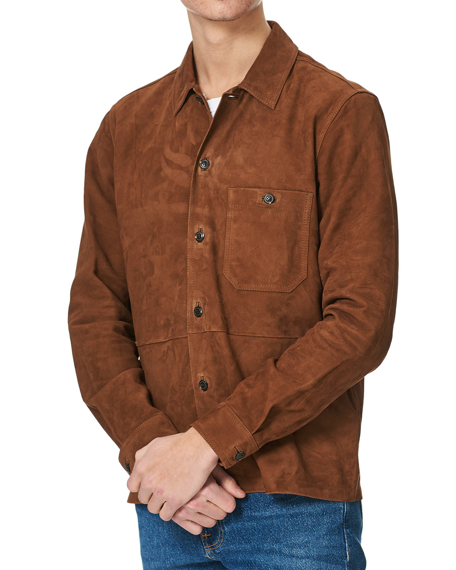 Herre | Skjorter | Samsøe Samsøe | Samsøe & Samsøe Ruffo Suede Overshirt Emperador