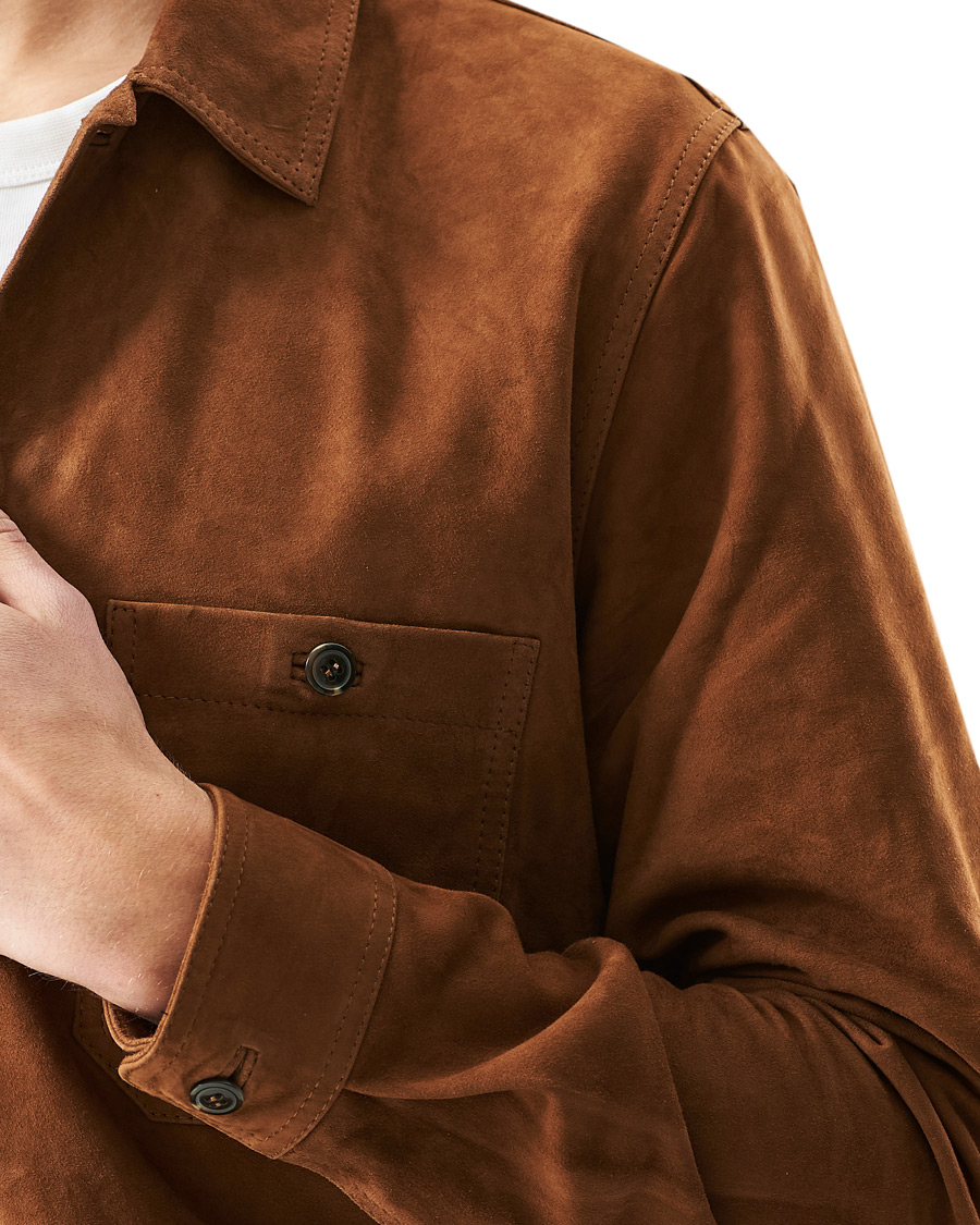 Herre | Skjorter | Samsøe Samsøe | Samsøe & Samsøe Ruffo Suede Overshirt Emperador
