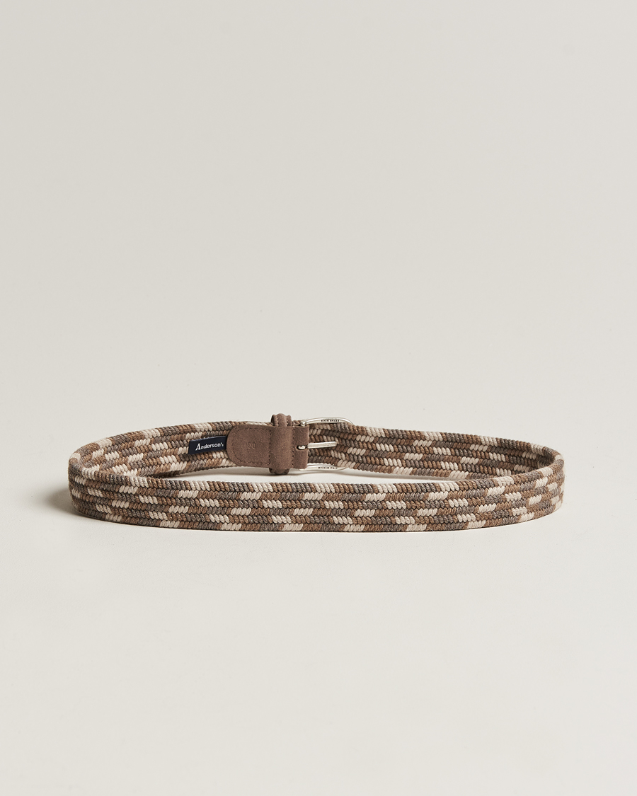 Herre | Anderson's | Anderson's | Braided Wool Belt Multi Natural