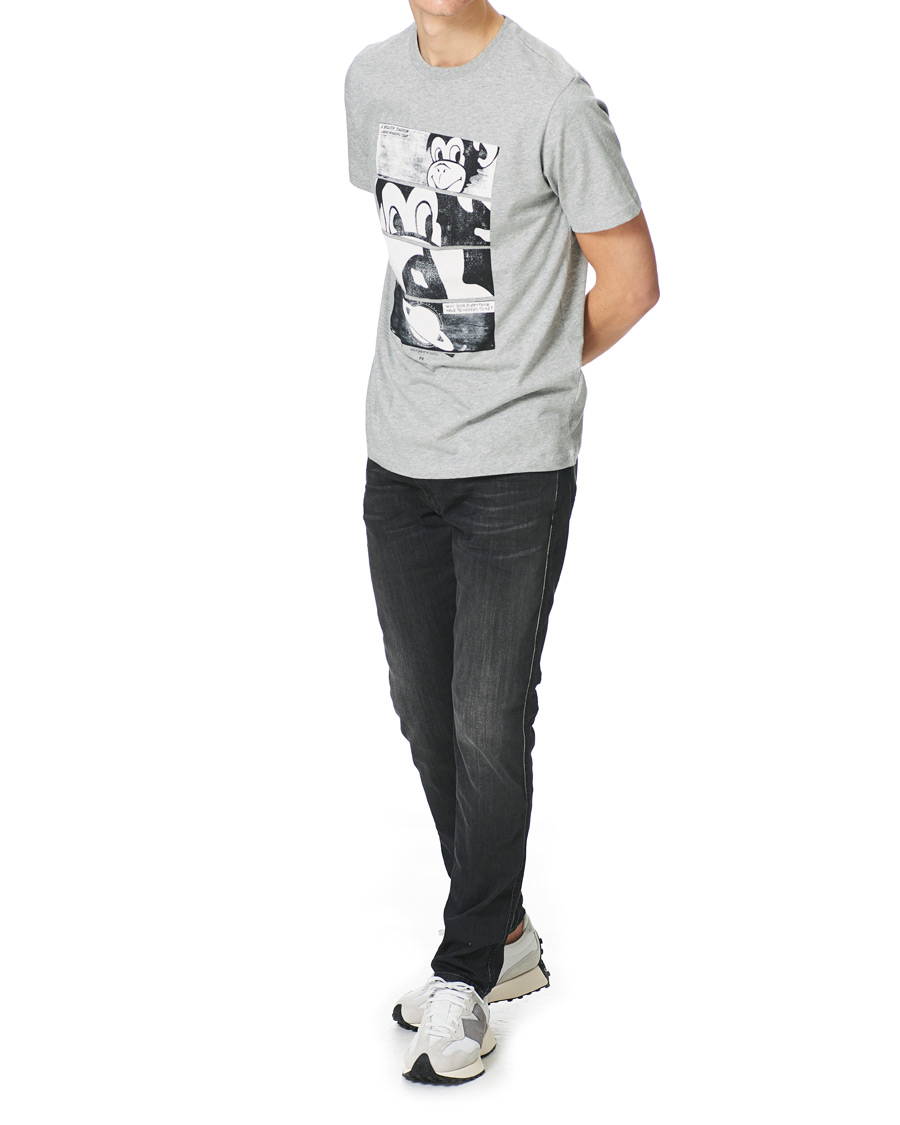 Herre | T-Shirts | PS Paul Smith | Monkey Regular Fit T-Shirt Grey
