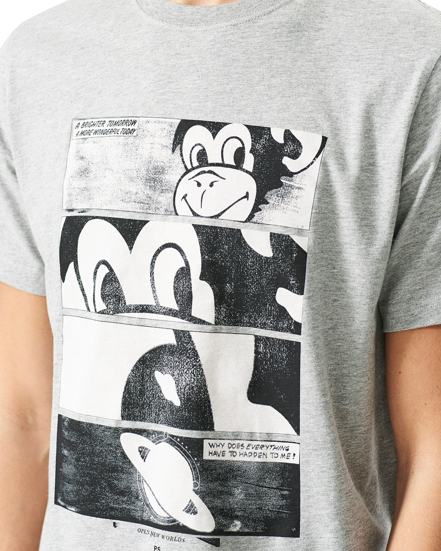 Herre | T-Shirts | PS Paul Smith | Monkey Regular Fit T-Shirt Grey