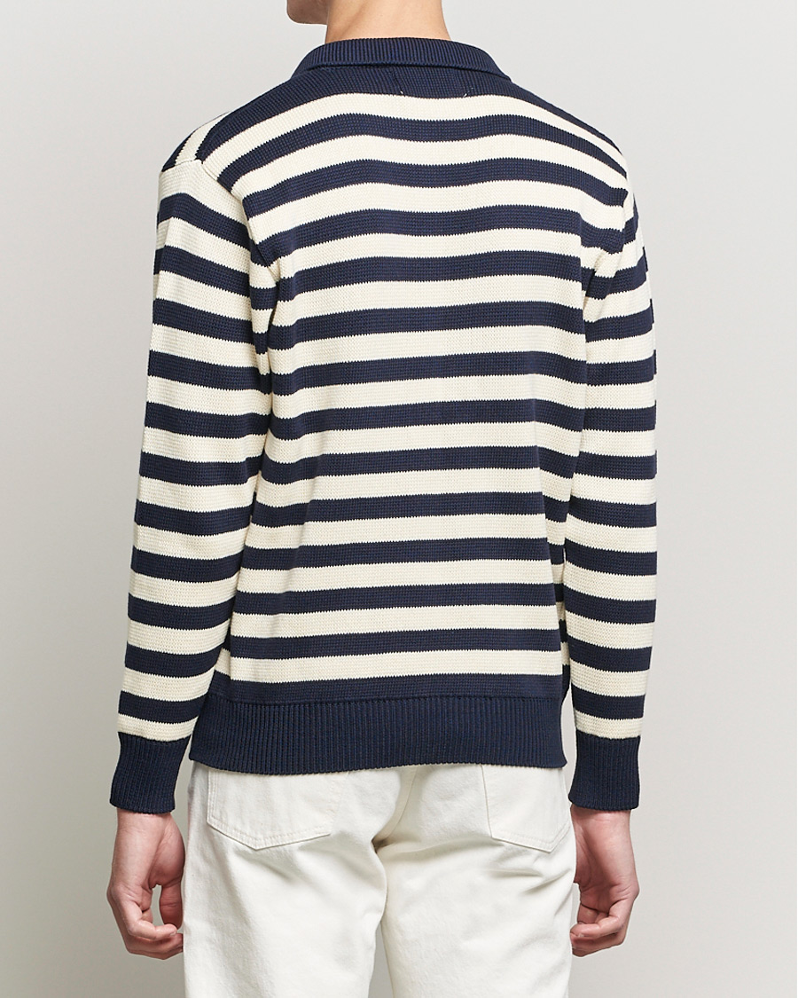 Herre | Gensere | Peregrine | Richmond Knitted Rugby Shirt Navy/White