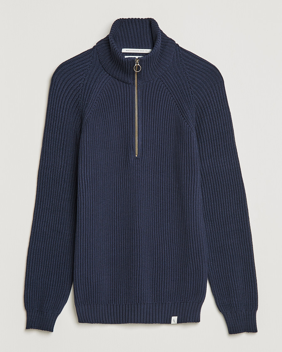 Herre | Gensere | Peregrine | Felix Quarter Zip Jumper Navy