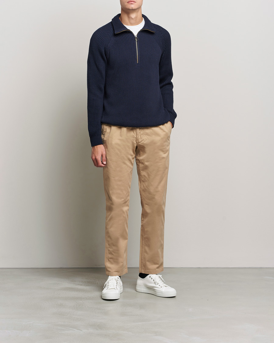 Herre | Gensere | Peregrine | Felix Quarter Zip Jumper Navy