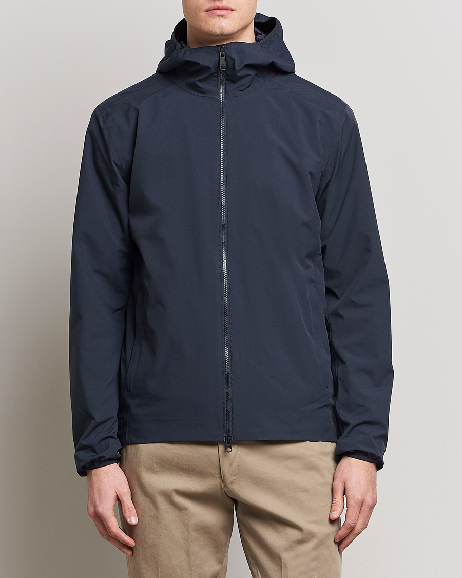 Herre | Casual jakker | Scandinavian Edition | Hood Waterproof Jacket Midnight Blue