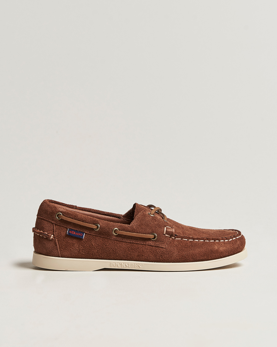 Herre | Seilersko | Sebago | Docksides Suede Boat Shoe Dark Brown