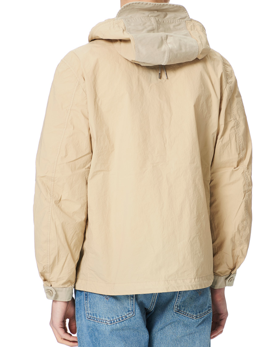 Herre | Jakker | Ten c | Garment Dyed Nylon Hood Jacket Beige
