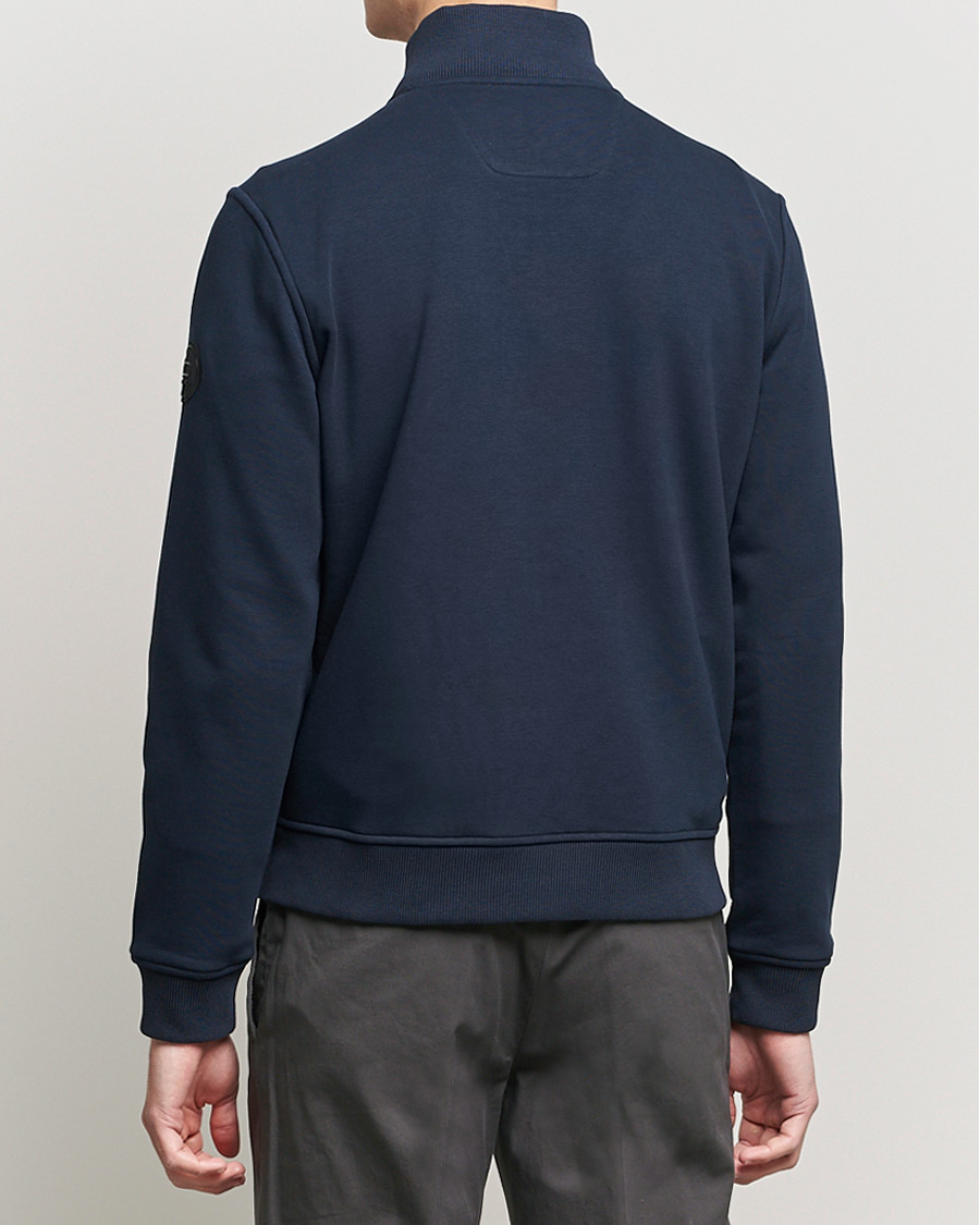 Herre | Gensere | Woolrich | Padded Quilt Full Zip Sweater Melton Blue