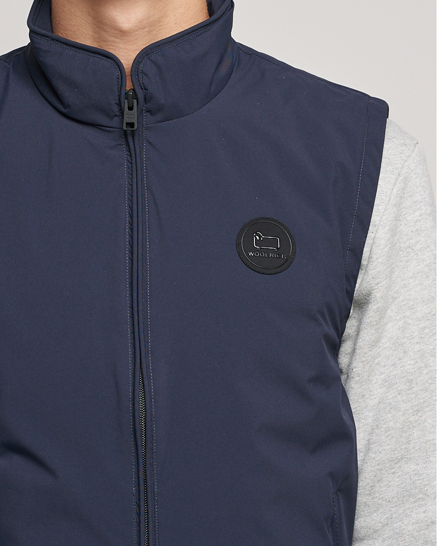 Herre | Jakker | Woolrich | Pacific Padded Vest Melton Blue