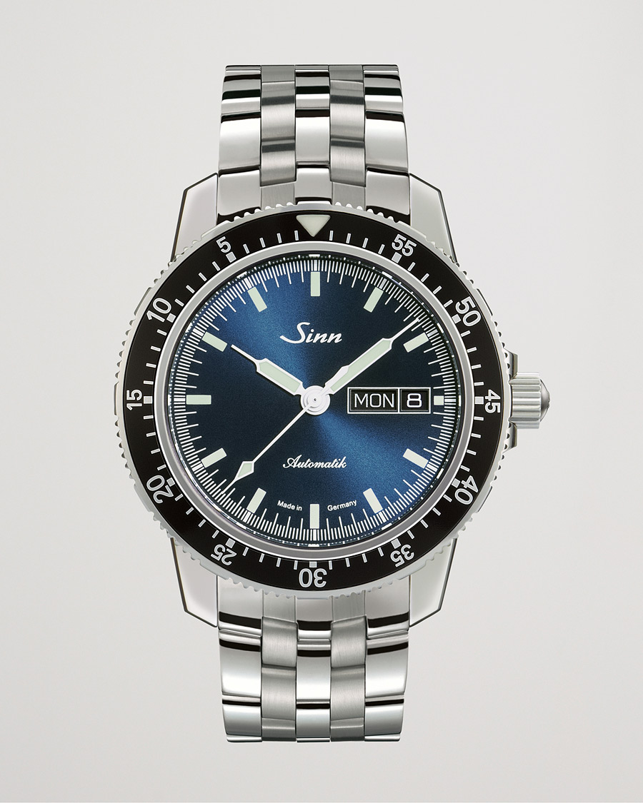 Herre | Sinn 104 I B Pilot Watch 41mm Steel Link Dark Blue | Sinn | 104 I B Pilot Watch 41mm Steel Link Dark Blue