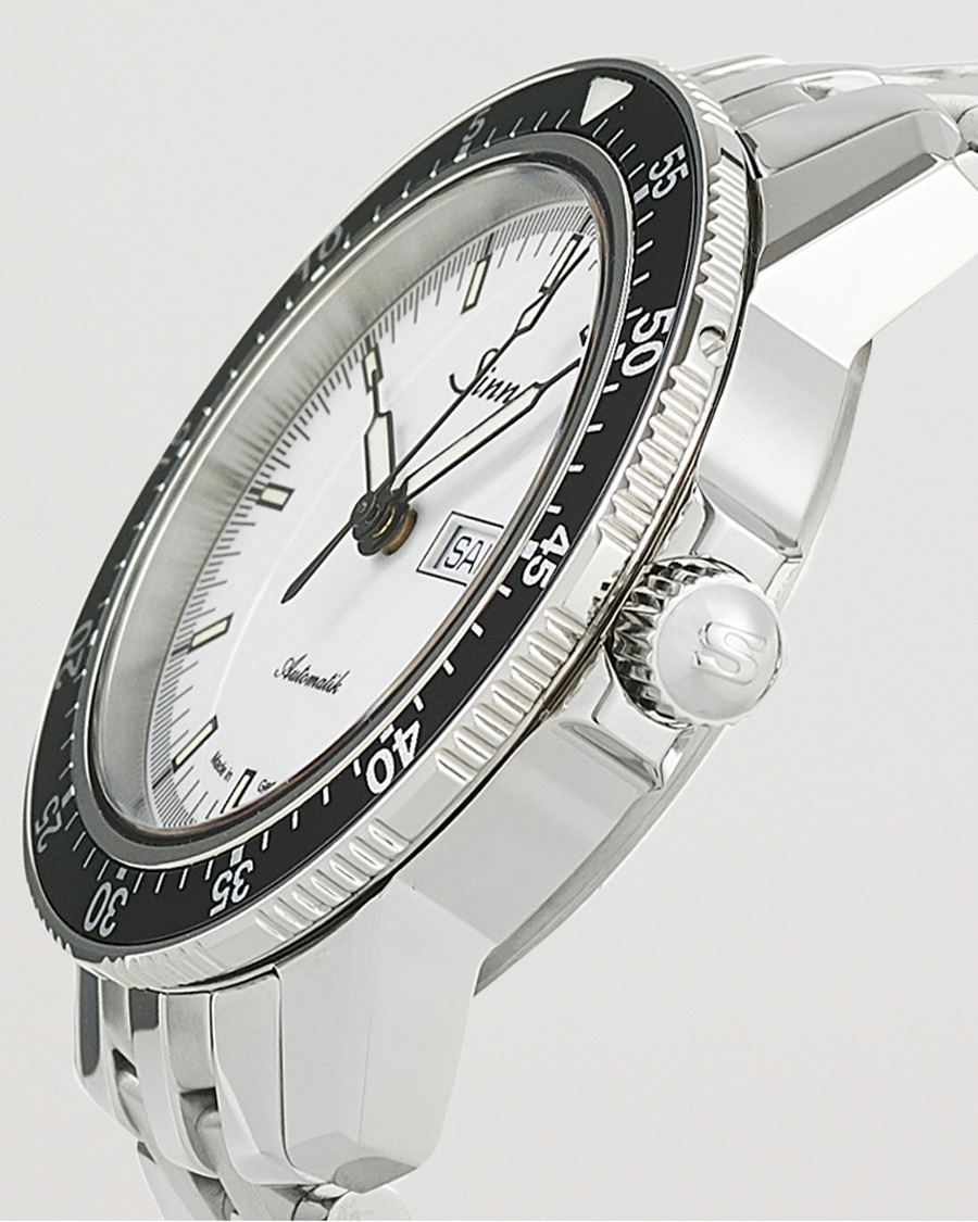 Herre | Sinn 104 I W Pilot Watch 41mm Steel Link White | Sinn | 104 I W Pilot Watch 41mm Steel Link White