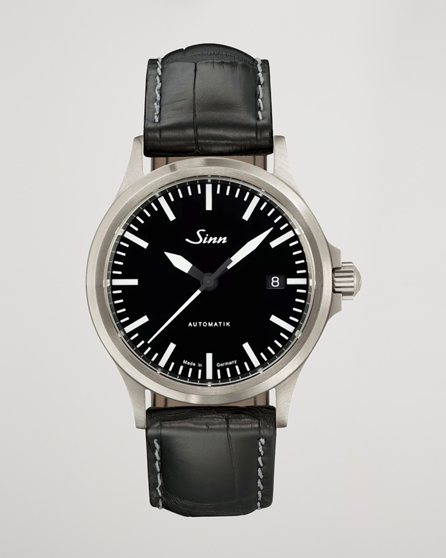 Herre | Fine watches | Sinn | 556 I Date Watch 38,5mm Leather Strap Black