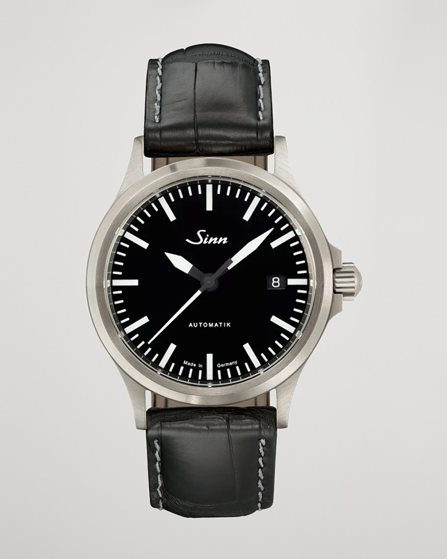 Herre | Sinn 556 I Date Watch 38,5mm Leather Strap Black | Sinn | 556 I Date Watch 38,5mm Leather Strap Black