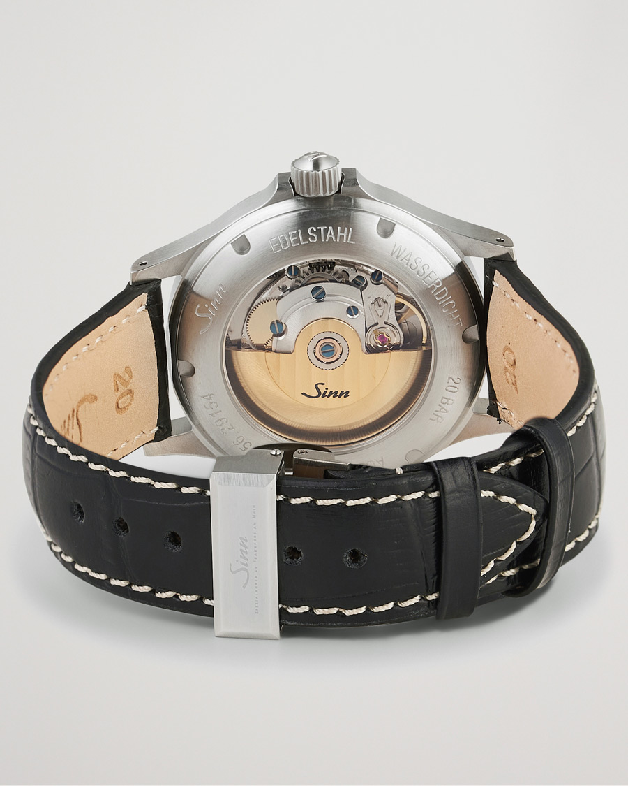 Herre | Sinn 556 I Date Watch 38,5mm Leather Strap Black | Sinn | 556 I Date Watch 38,5mm Leather Strap Black