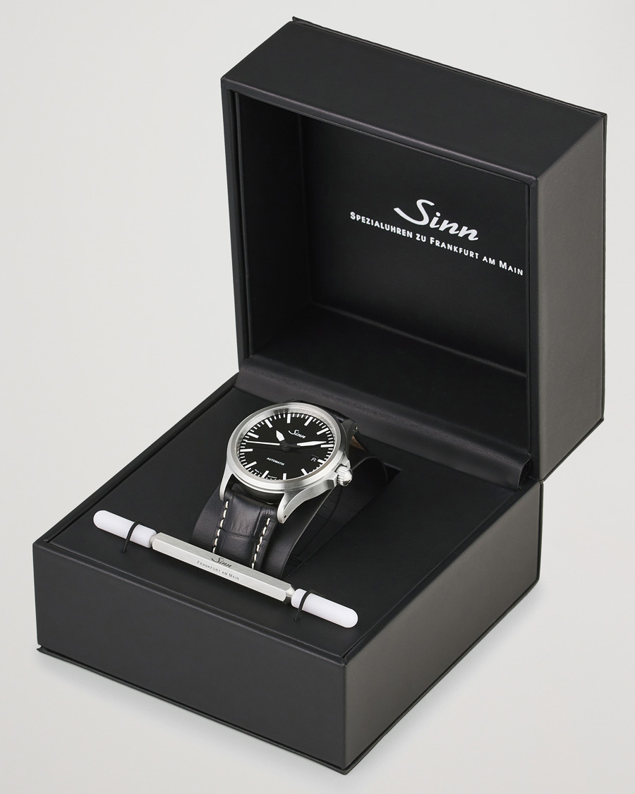 Herre | Sinn 556 I Date Watch 38,5mm Leather Strap Black | Sinn | 556 I Date Watch 38,5mm Leather Strap Black