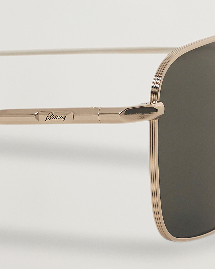 Herre | Solbriller | Brioni | BR0101S Sunglasses Gold/Grey