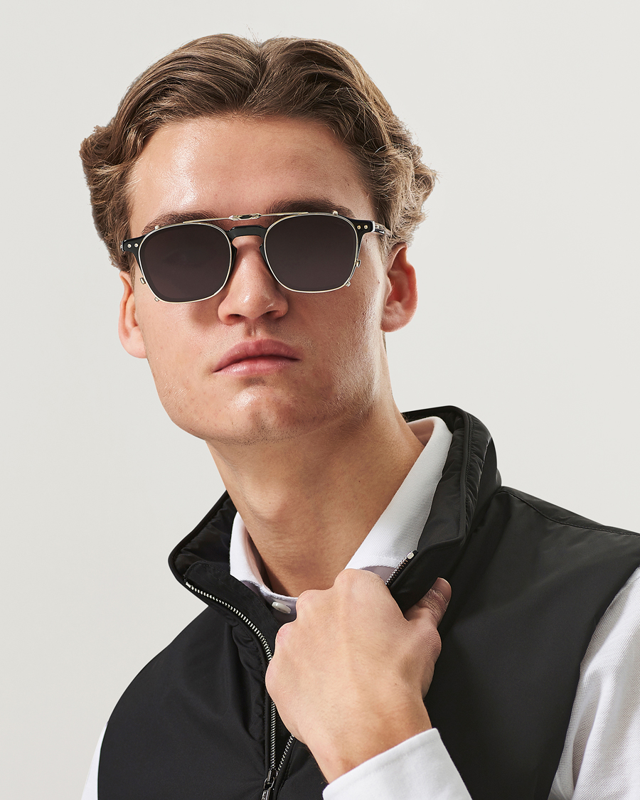 Herre | Buede solbriller | Brioni | BR0097S Sunglasses Black/Grey