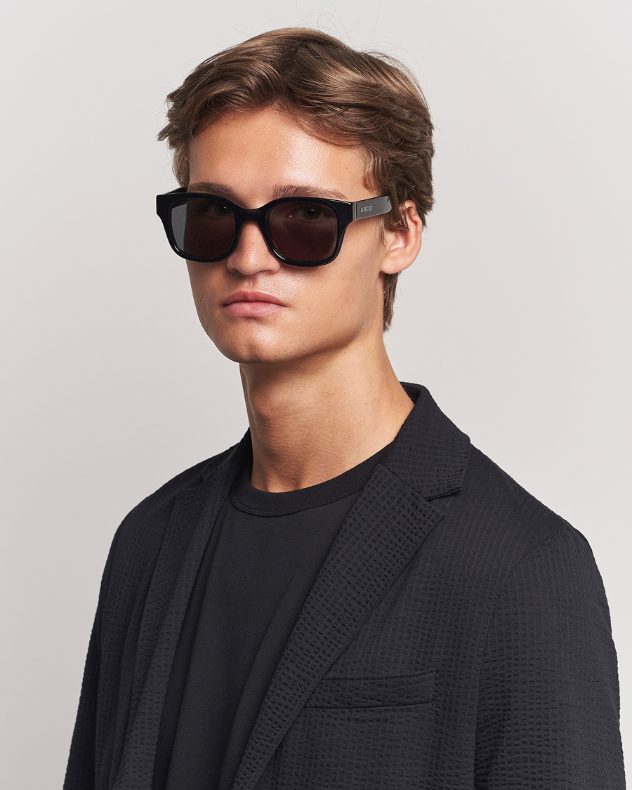 Herre | Gucci GG1135S Sunglasses Black/Grey | Gucci | GG1135S Sunglasses Black/Grey